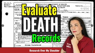 How to Evaluate a Death Record - Genealogy Research Basics