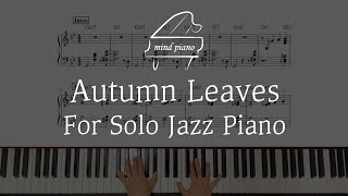 [Jazz Piano Sheet]Autumn Leaves for Solo Piano 리얼북 재즈피아노 악보(악보집 수록곡)