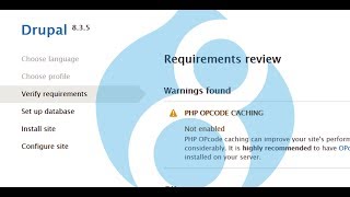 How To Install Drupal8 - how to fix PHP OPcode caching and Trusted Host error in Drupal 8