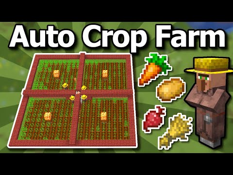 Minecraft Villager Auto Crop Farm Tutorial – Potato Wheat Carrot Beetroot