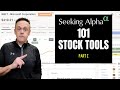 Seeking Alpha Review Part I: Stock Analysis Tools