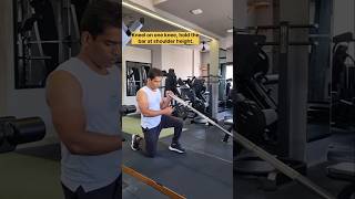 🔥 Kneeling Landmine Press for Strong Shoulders! 💪 | Shoulder Stability \u0026 Strength 🚀 #shortvideo