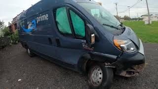 AMAZON DRIVER TOTALED COMPANY VAN~AIRBAG DEPLOYED😯