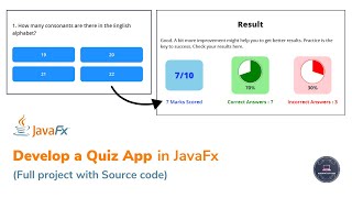 Quiz App in JavaFx | Full Project | College projects with Source code | @ayeshaganaitech
