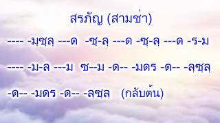 #ดนตรีอีสาน#ลายดนตรีพื้นบ้าน#โน้ตเพลง    สรภัญ(สามช่า)