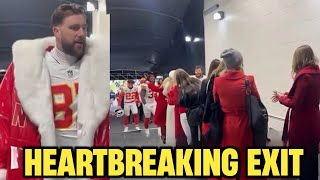 Travis Kelce was GREETED by Chiefs owner, staff, coaches, as he LEAVES Actisure Stadium after WIN