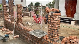 How To Build The Most Beautiful Fence Wall Out Of Brick And Cement - Beautiful Fence Design