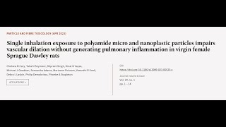 Single inhalation exposure to polyamide micro and nanoplastic particles impairs vascu... | RTCL.TV