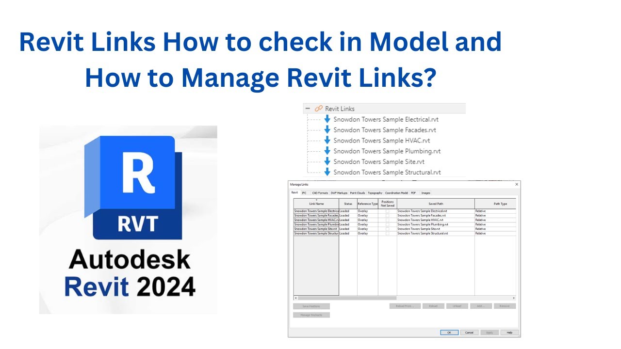 Revit Links How To Check In Model And How To Manage Revit Links Youtube