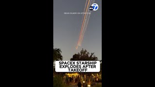 Exploded SpaceX rocket debris streaks across sky