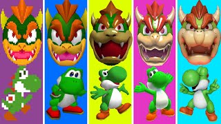 Evolution of Yoshi Winning Bowser's Big Blast in Mario Party Games (1985-2024)