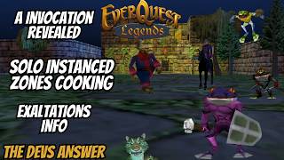 EverQuest Legends The Devs Answer PT.30 | EverQuest Player Solo Instances cooking, Invocation Reveal