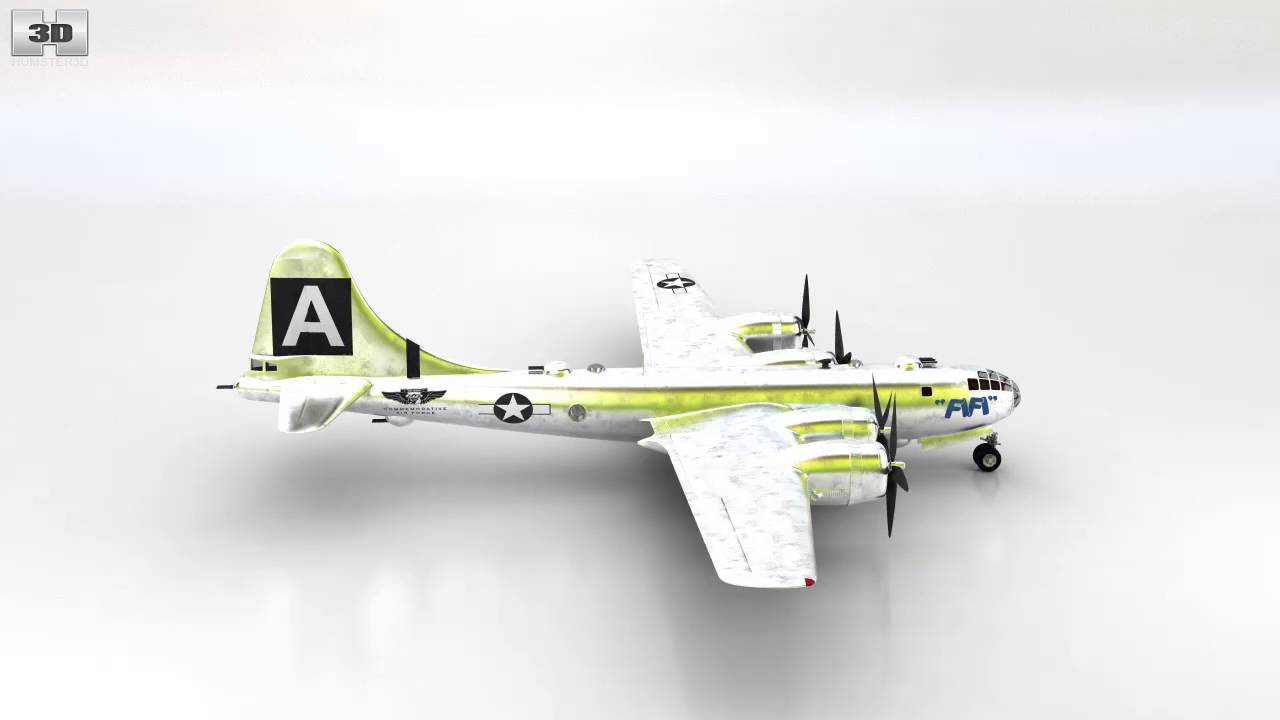 Boeing B-29 Superfortress 3D Model By Humster3D.com - YouTube