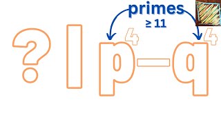 the largest number that divides the difference of quartic primes