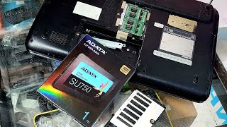 Cara pasang ssd 1tb di laptop toshiba satelite L735 & test speed ssd adata su750 #hoctutorial