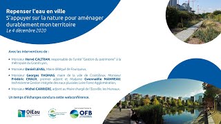 Webconférence OiEau - Repenser l'eau en ville - 4 décembre 2020