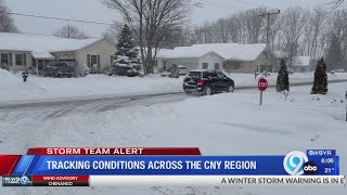 What road conditions are like across Central New York