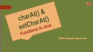 #41 charAt() & setChartAt() in Java | Methods Used in StringBuffer Class | CORE JAVA |Hindi
