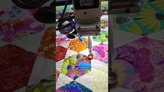 Perfect realignment after advancing quilt with Intelliquilter