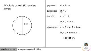 Vraagstukken Omtrek Cirkel