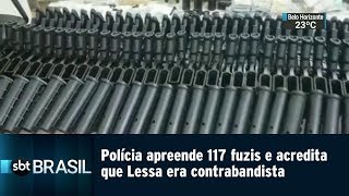 Polícia apreende 117 fuzis e acredita que Lessa era contrabandista | SBT Brasil (13/03/19)