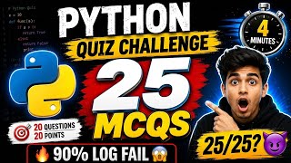 Fail Hone Ka Darr? Python Quiz Challenge Me Participate Karo! 🔥