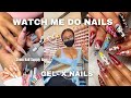 come watch me do gel-x nails at home + shein nail supply haul 💅🏼✨