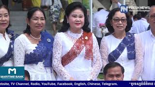 សម្តេចកិត្តិព្រឹទ្ធបណ្ឌិត ប៊ុន រ៉ានី ហ៊ុនសែន និងក្រុមគ្រួសារអញ្ជើញកាន់បិណ្ឌទី៩