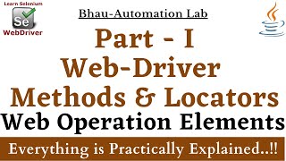 Selenium methods examples | Selenium web-driver methods java | selenium locators tutorial PART - 1