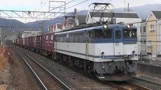 JR貨物　EF65 2040牽引のフルコン5087レ　＠山科   2013/01/10