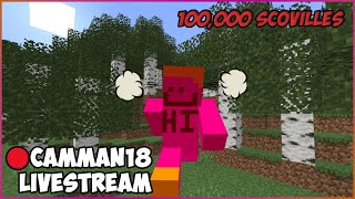 Minecraft But If I Take Damage, I Eat A HOT PEPPER... camman18 Full Twitch VOD