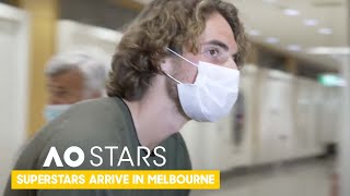 Zverev & Tsitsipas Arrive in Melbourne | AO Stars