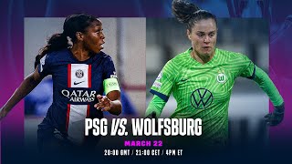 PSG vs. Wolfsburg | UEFA Women's Champions League 2022-23 Quarter-final First Leg Full Match