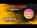 Hamburger Toggle Menu | Vanilla JS