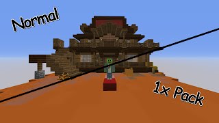 Minecraft Bedwars with a 1x Texture Pack