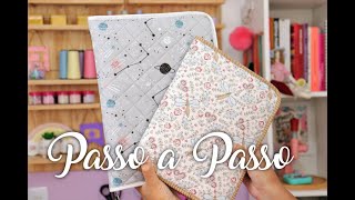 CAPA COM ZÍPER PARA QUALQUER TAMANHO DE CADERNO! | Passo a Passo