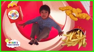 Family Fun Time at McDonald's Indoor Playground! Happy meal toy surprise with Ryan's Family Review