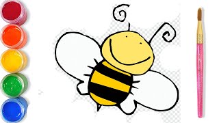 bolalar uchun ari rasmini chizish draw a picture of a bee for kids нарисовать картинку пчелы для дет