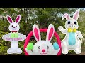 gemmy 6ft easter basket bunny airblown inflatable review yard inflatables exclusive