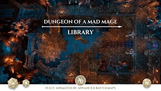 D\u0026D | Pathfinder | Dungeon Of A Mad Mage - Library | Animated Battle Maps | Virtual Tabletop