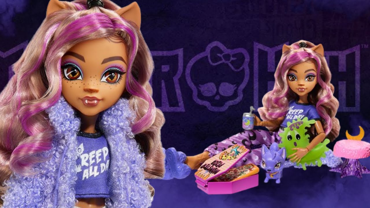 🌙UNBOXING🌙 Clawdeen Wolf Creepover Party Monster High Doll Review ...