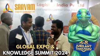 Exploring Sarvam Logistics Stall at Jubilant Tamil Nadu Global Expo 2024 | XCODEFIX