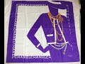 Authentic Chanel Lady Jewelry 100% Purple Silk Scarf 88cm x 86cm