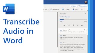 How to record and transcribe audio in Microsoft Word