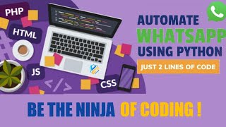 Automate WhatsApp Message ll Learn Python ll Python project ll Whatsapp Trick