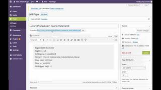 MLS Edit Properties Shortcode WordPress Classic Editor