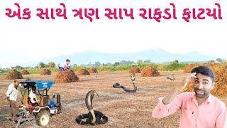 Ak sathe tran sap rafdo fatyo || એક સાથે ત્રણ સાપ રાફડો ફાટયો || Village Life