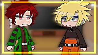 •|Demon Slayer e Naruto reagindo  juntos s•|gacha club