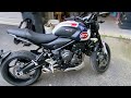 Triumph Trident 660 Triple Tribute cold start and quick update