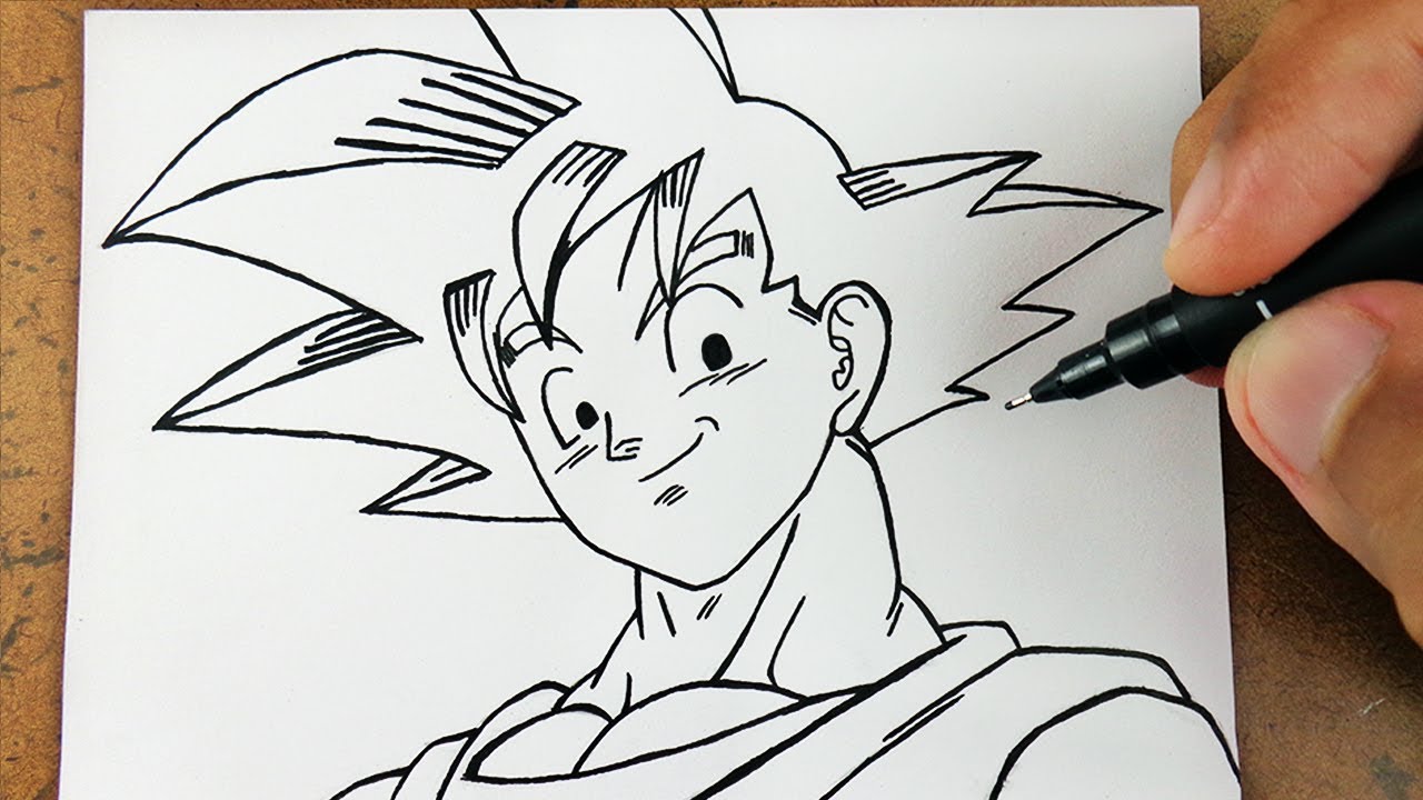 Como Desenhar GOKU, DRAGON BALL- DESENHANDO ANIME - YouTube